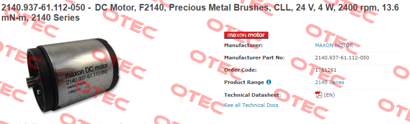 2140.937 - 61.112-050 Maxon