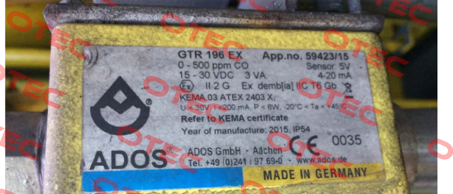 GTR 196 EX obsolete,replaced by GTR 196 EX(TOX) Ados
