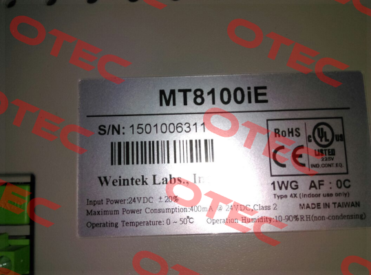 MT8100iE1WG - not available, alternative - MT8102iE  Weintek