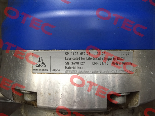 SP 140S-MF2-25-1G1-2S  Wittenstein