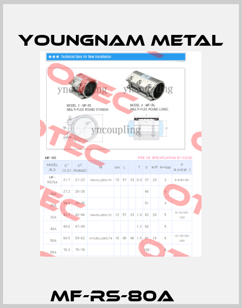 MF-RS-80A    YOUNGNAM METAL