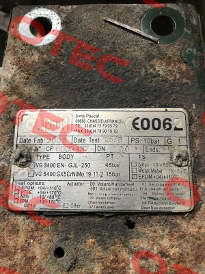 VG3400 EN - GJL- 250  Tecofi