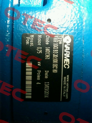 VAR10/2 B3 020-100-0,75kW 4pol  Varmec