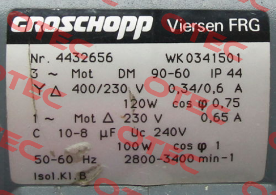 WK0341501 obsolete  Groschopp