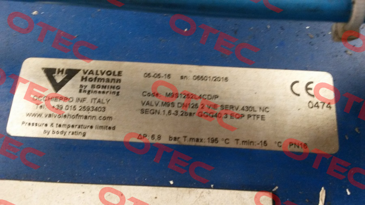 M9S1252L4CD/P Valvole Hofmann