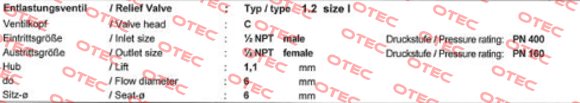 F066184 Valve type: 1.2  Niezgodka