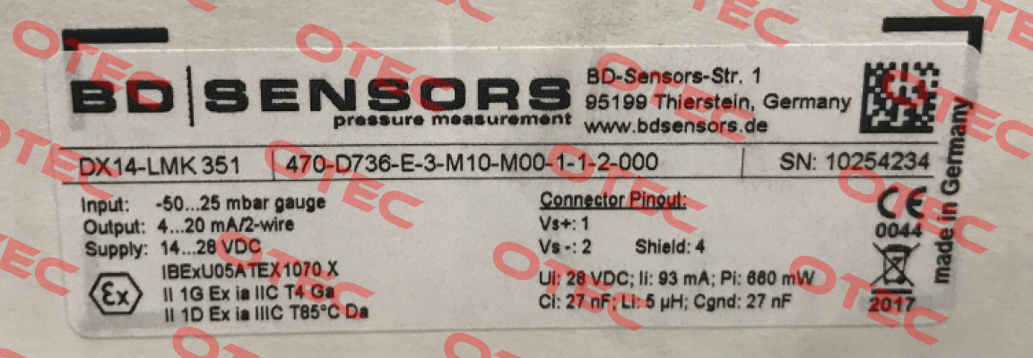 470-D736-E-3-M10-M00-1-1-2-000  Bd Sensors