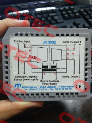 JK3002- obsolete replaced by ULCOS920D2  JM Concept