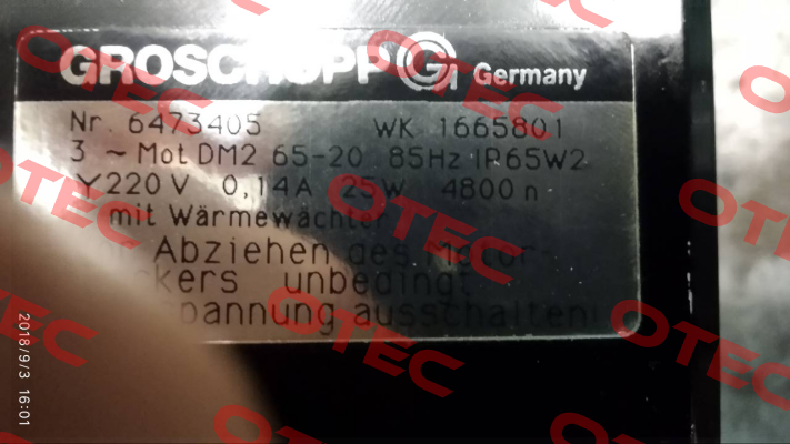 DM2 65-20  OEM  Groschopp