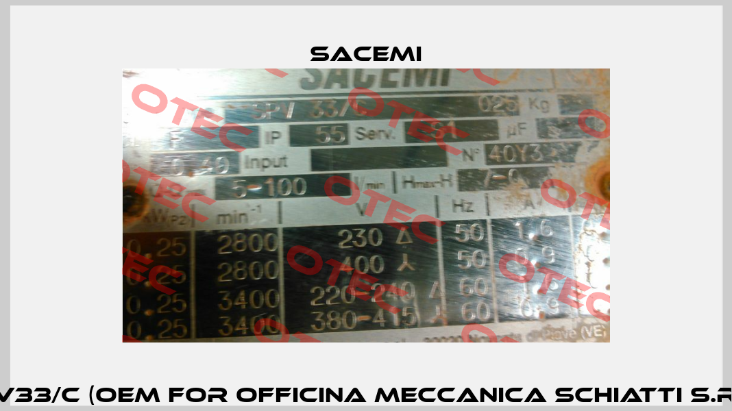 SPV33/C (OEM for OFFICINA MECCANICA SCHIATTI S.R.L. ) Sacemi