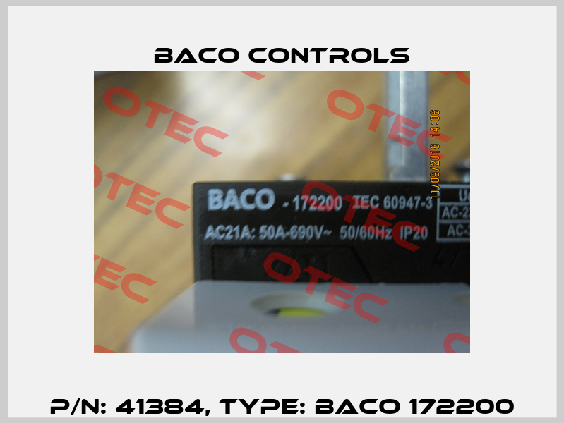 P/N: 41384, Type: BACO 172200 Baco Controls