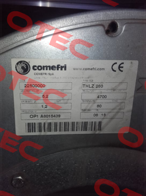 Laufrad mit Welle zu Ventilator Typ:   THLZ 280 A Comefri