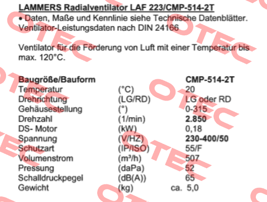 LAF 223/CMP-514-2T Sodeca