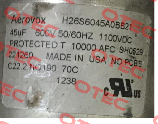 H26S6045A0BB21 Aerovox