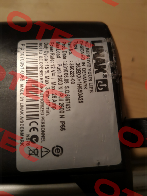 Spare part for 363BXX+1H650A25 Linak