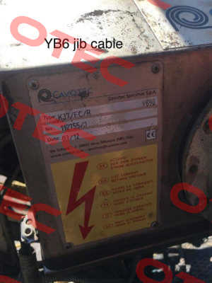 K37/FC/R (SC-112755-AC1) old code, new code SC-2001621-AC1 Cavotec