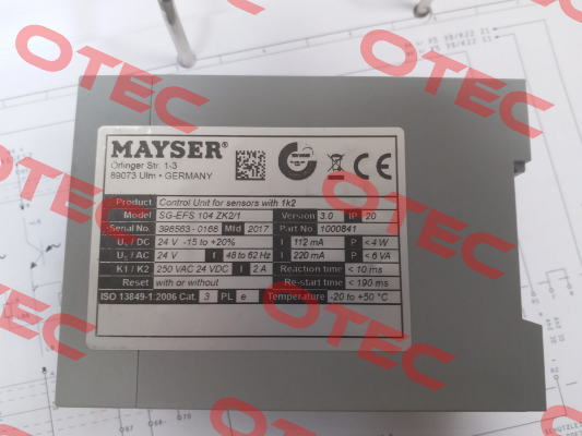 SG-EFS 104 ZK2/1 24V AC/DC/Pb-Free Mayser
