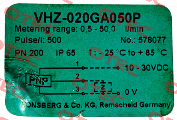 VHZ-020GA050P Honsberg