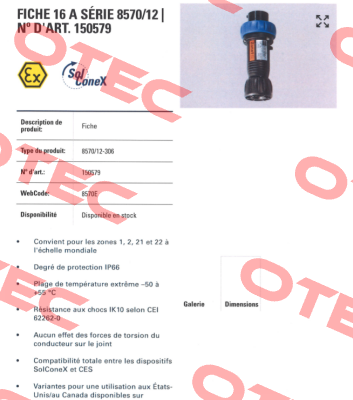 P/N: 150579, Type: 8570/12-306 Stahl