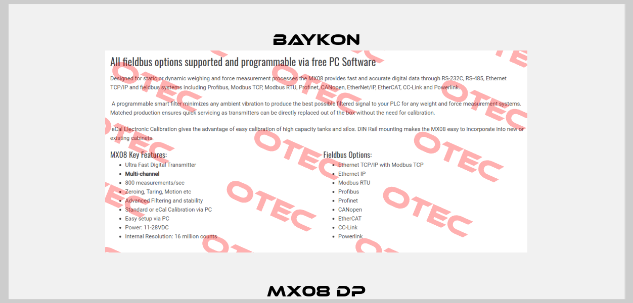 MX08 DP Baykon