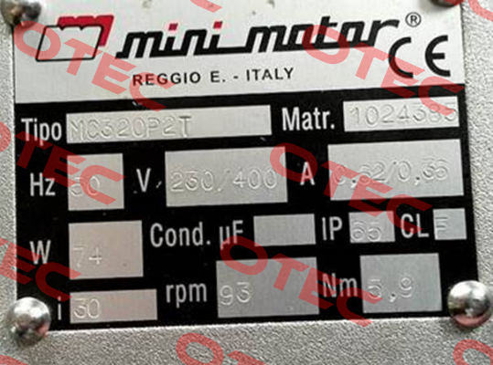 MC 320P2T Minimotor