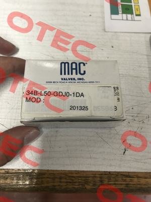 34B-L50-GDJ0-1DA МAC Valves