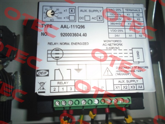 AAL-111Q96   920003604.40 Deif