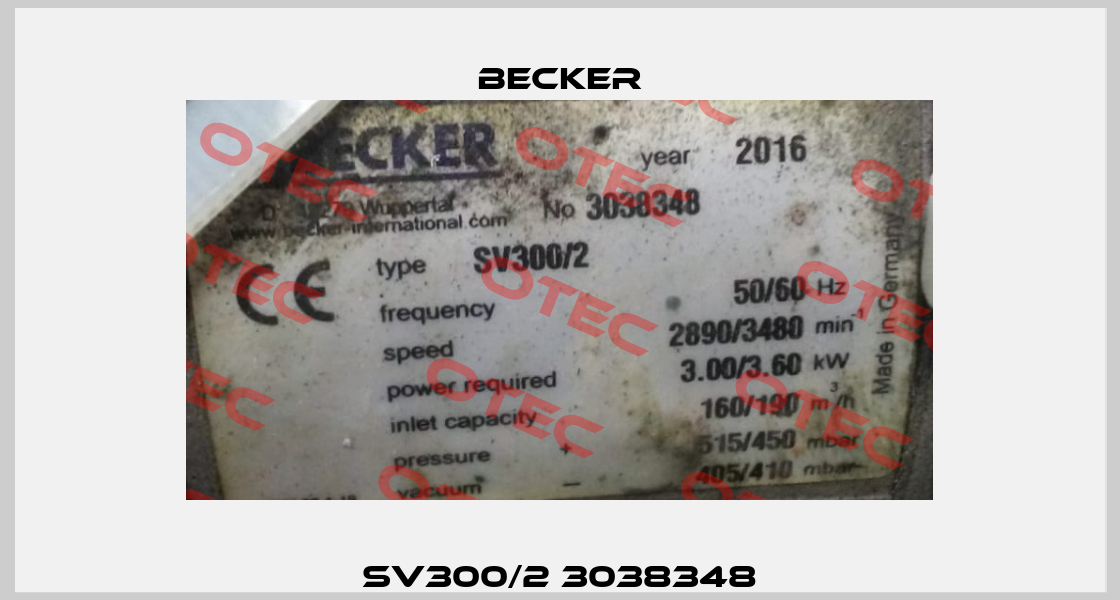 SV300/2 3038348 Becker