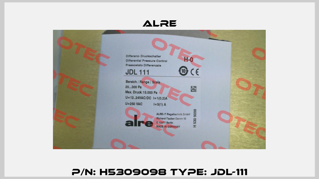 P/N: H5309098 Type: JDL-111 Alre