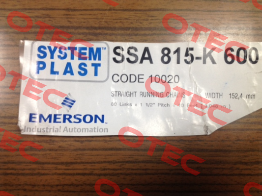 SSA815-K600 System Plast
