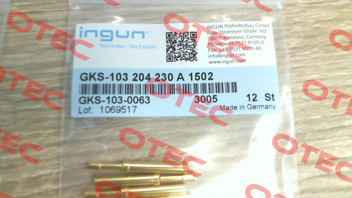 GKS-103 204 230 A 1502 Ingun