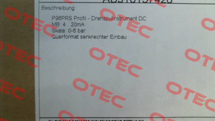 010.230.9291, Type: P96PRS old code new code 55IA10591709-00151 Weigel