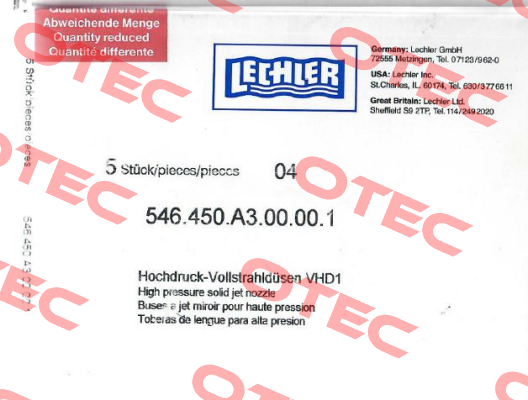 546.450.A3.00.00.1 Lechler