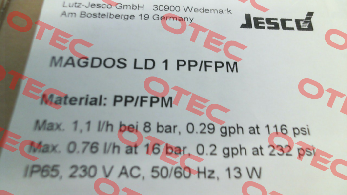 MAGDOS LD 1 PP/FPM (10241016) Jesco