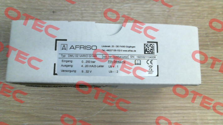 DMU 02 Vario 0/250bar G1/4B G2O2 (32854G2O2) Afriso