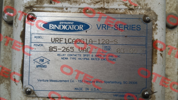 VRFII-SG-CX10B-108  Bindicator