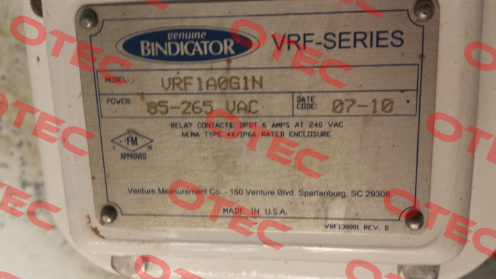 VRFII-SG-N  Bindicator