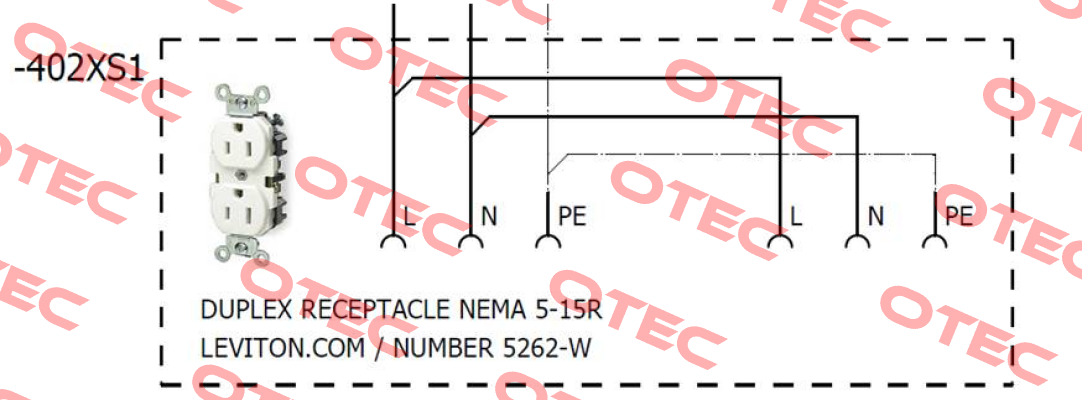 252-05262-00w - NEMA 5-15R  Leviton