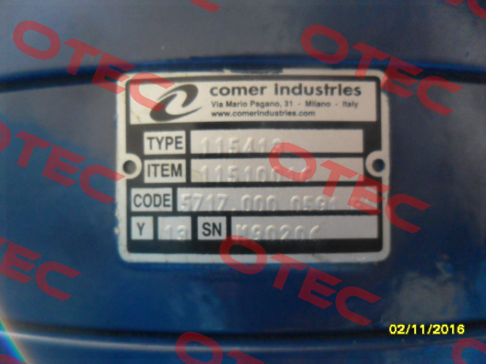 Type 115413 OEM  Comer Industries