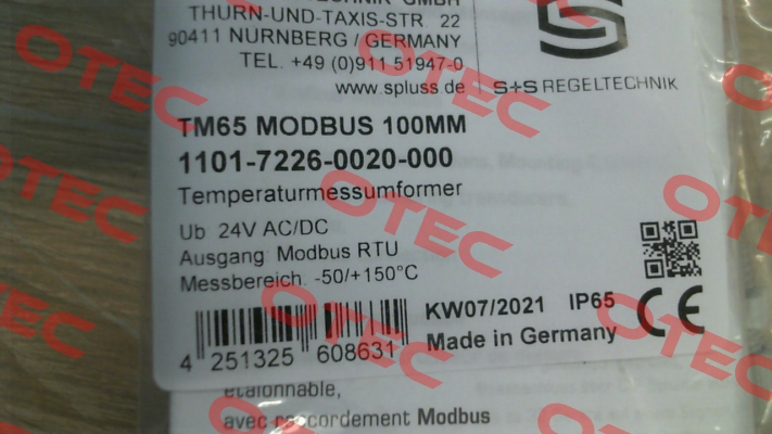 1101-7226-0020-000 S+S REGELTECHNIK