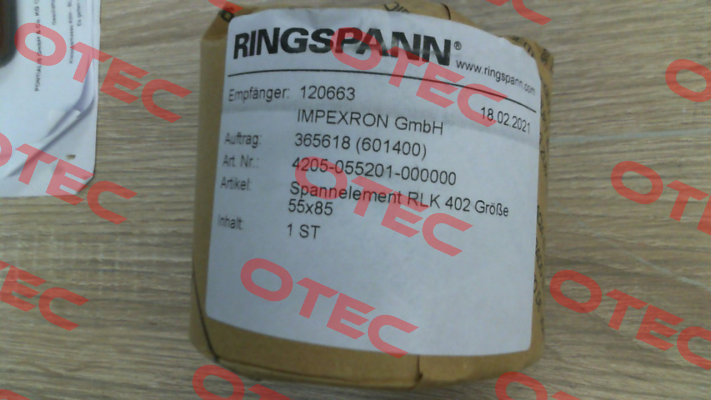 p/n: 4205-055201-000000; Type: RLK 402-55 x 85 Ringspann