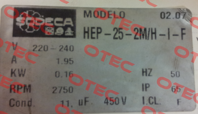HEP-25-2M/H-I-F  Sodeca