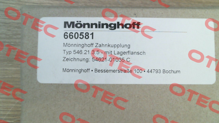P/N: 660581, Type: 546.21.3.5 Monninghoff