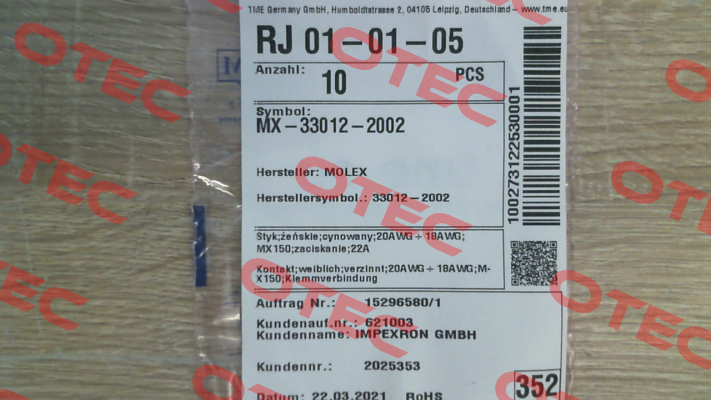 33012-2002 Molex