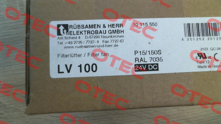 LV 100 Light gray RAL 7035 - 24V DC Rübsamen & Herr