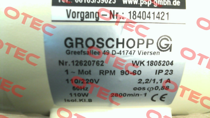 VE31-D-L-25-S i= 10:1, WK 1805204 Groschopp