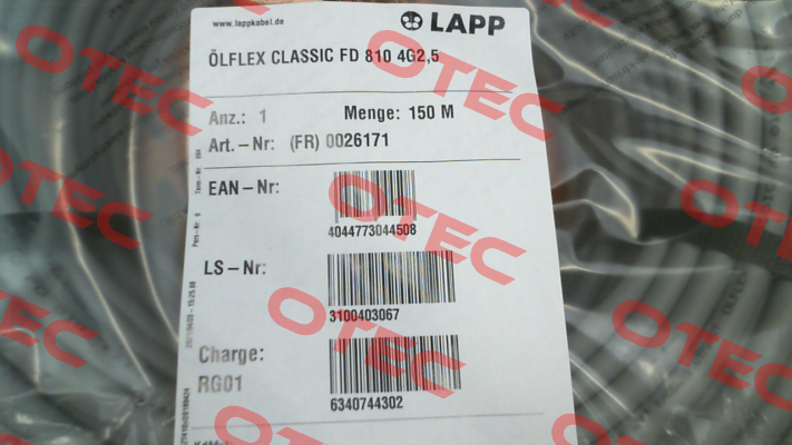 0026171 Lapp Kabel