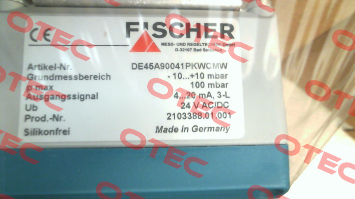 Art. Nr.: DE45A90041PKWCMW Fischer Mess Regeltechnik