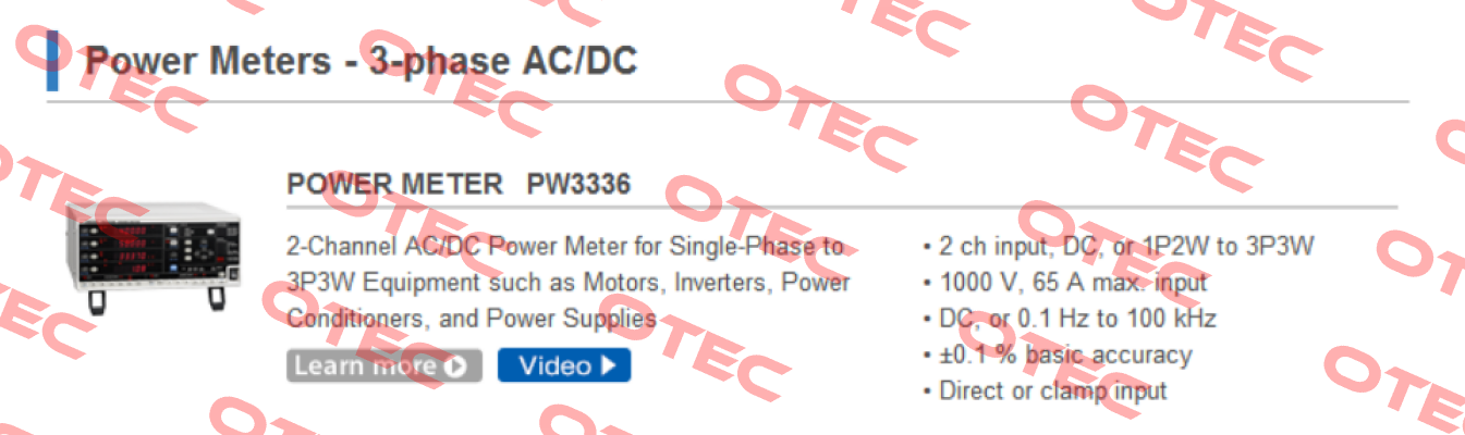 PW3336 3-phase AC/DC  Hioki