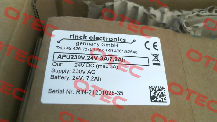 APU230V.24V-3A/7,2Ah Rinck Electronic